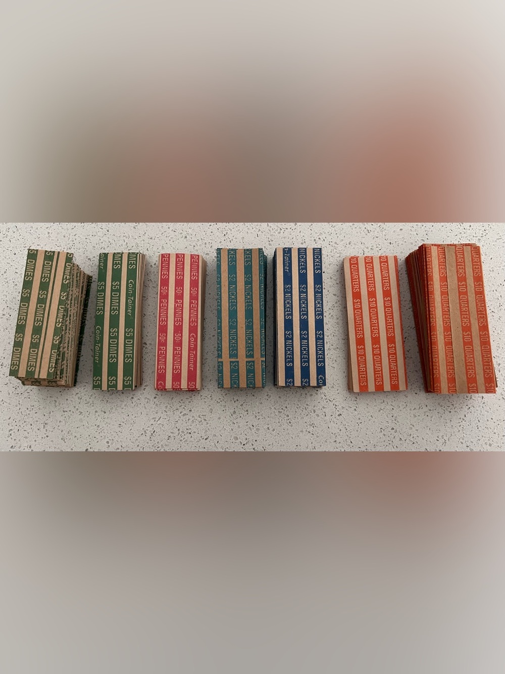 (191) Coin-Tainer Coin Wrappers - Assorted Penny Nickel Dime Quarter Lot